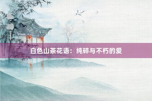 白色山茶花语：纯碎与不朽的爱